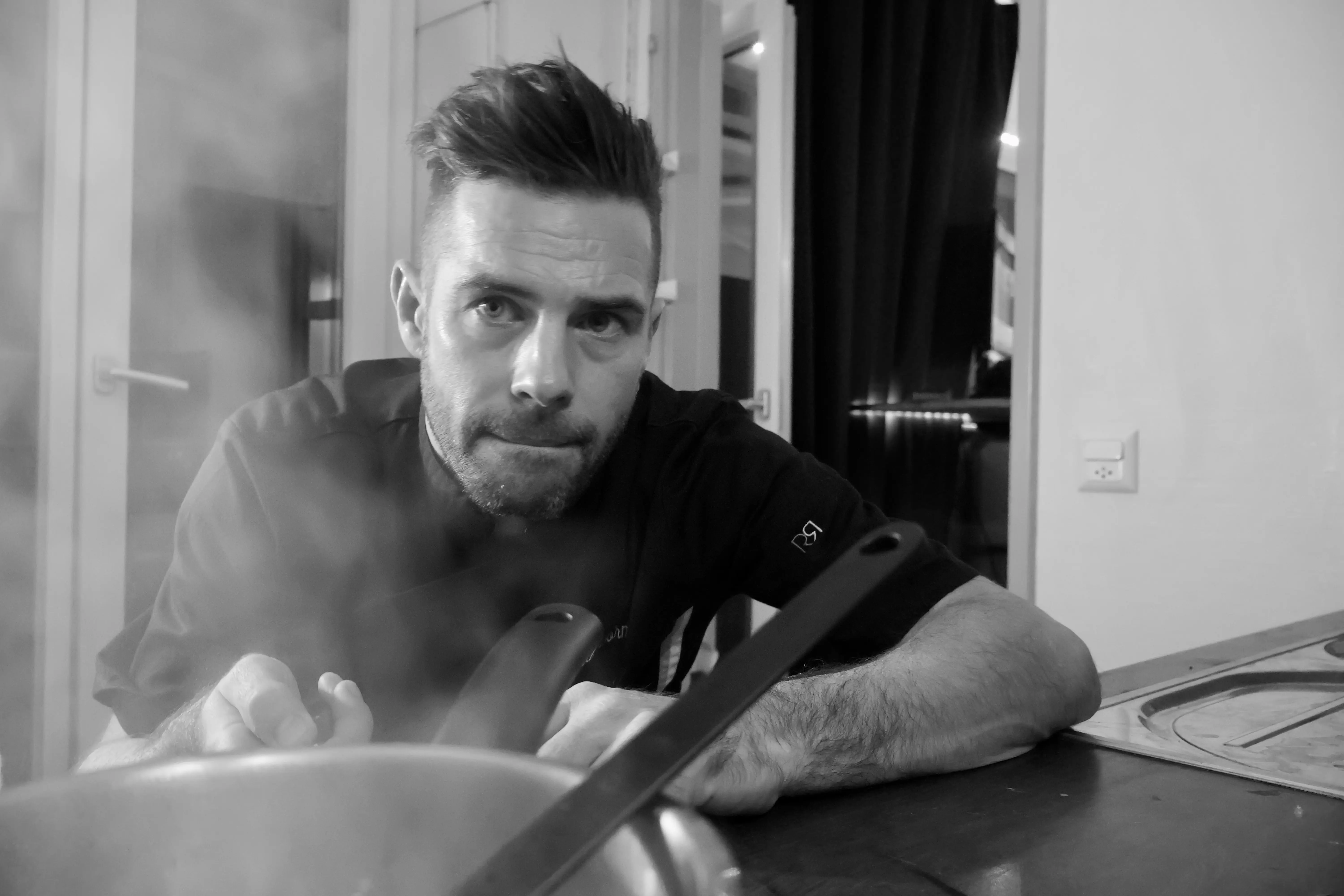 image of kitchen during service (for a fine dining restaurant)